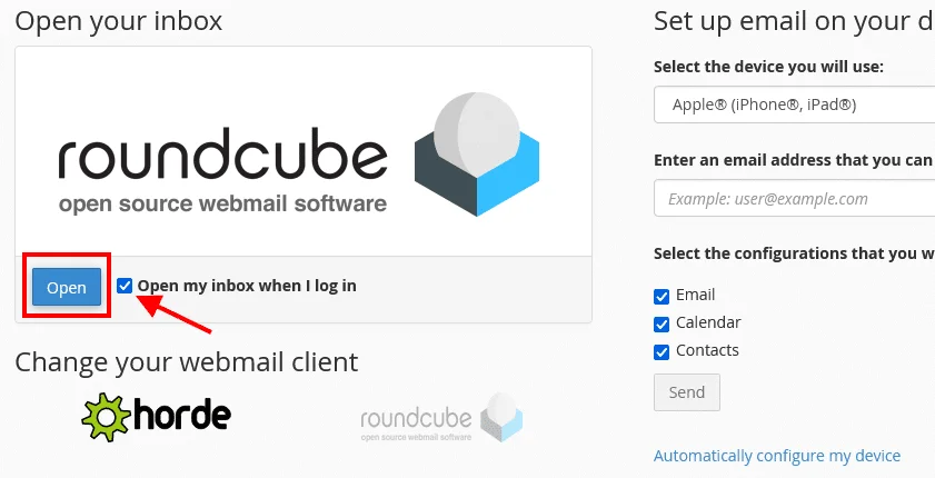 Gunakan Roundcube di Webmail